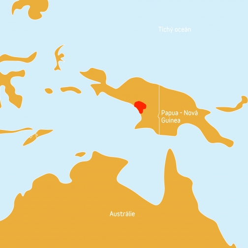 Mapa - Asmaté, Západní Papua - Planeta lidí 