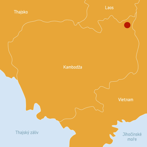 Mapa kmene Tampuan - Kambodža | Planeta lidí