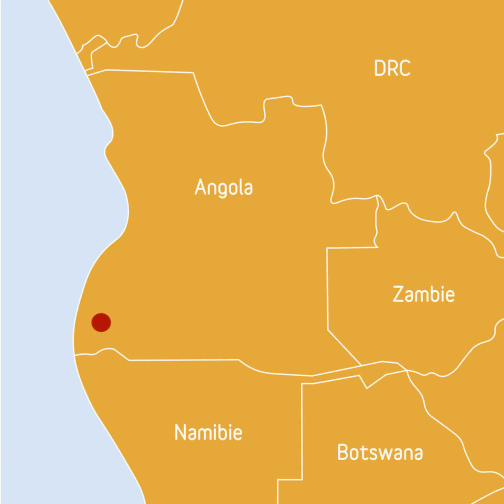 Mapa Cuepe, jižní Angola | Planeta lidí