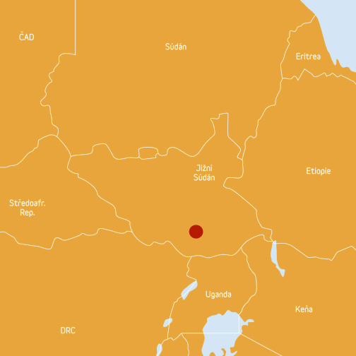 Mapa kmene Mundari - Jižní Súdán | Planeta lidí