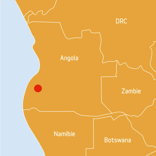 Mapa kmene Handa, jihozápadní Angola | Planetalidí