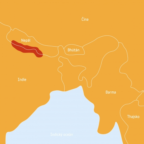 Mapa kmen Tharu | Planeta lidí