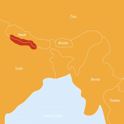 Mapa kmen Tharu | Planeta lidí