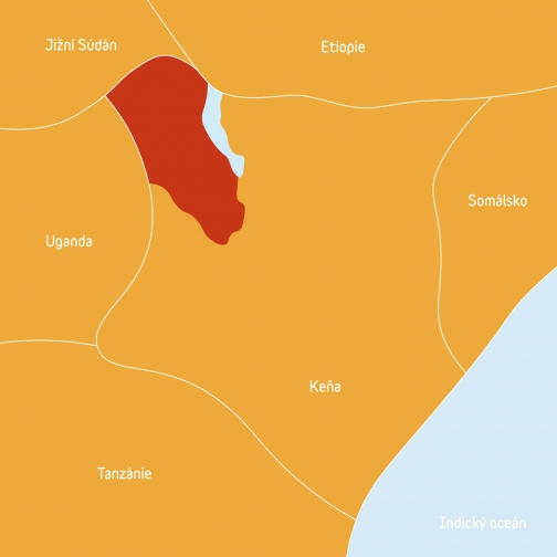 Mapa kmene Turkana, Severní Keňa - Planeta lidí